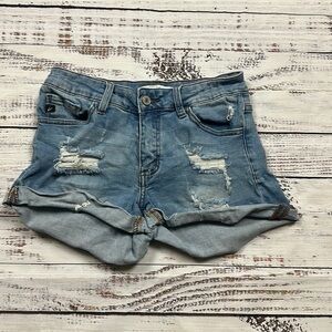 Kancan distressed‎ denim shorts size 25